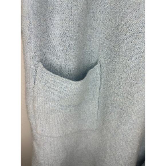 Soft Surroundings Wool Blend Long Cardigan Women's Size L/XL L XL Blue Pockets - Picture 3 of 7